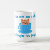 Funny Cat and Coffee Lover Kaffeetasse (Mittel)