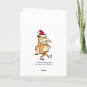 Funny Cat and Dog Christmas Feiertagskarte (Rückseite)