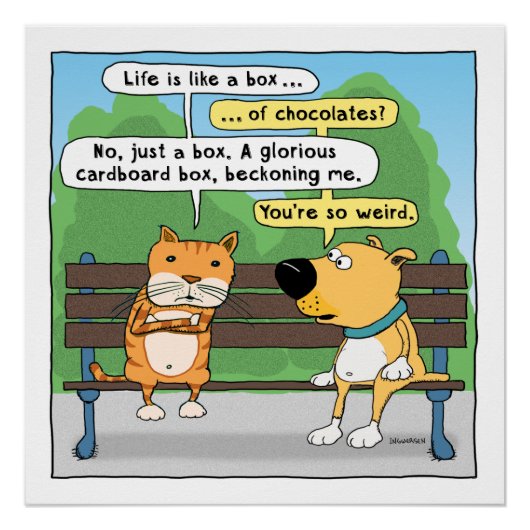 Funny Cat and Dog Poster (Vorderseite)