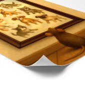 Funny Cat and Dog Wall Art Poster (Ecke)