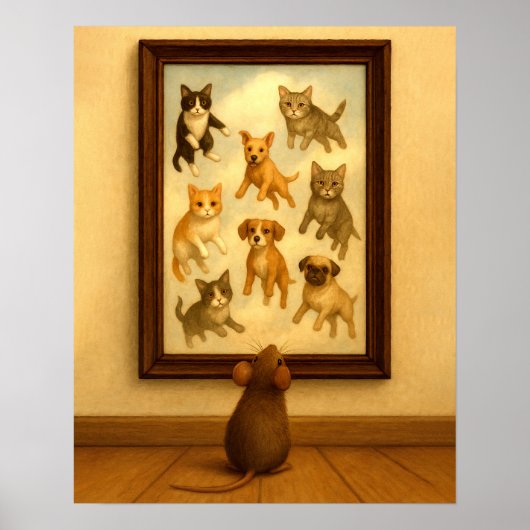 Funny Cat and Dog Wall Art Poster (Vorne)