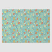 Funny Cat and Fish Seidenpapier (Vorderseite)