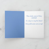 Funny Cat and Guitar Cancer support Karte (Innenseite)