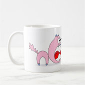 Funny Cat and Hund Fight Tasse (Links)