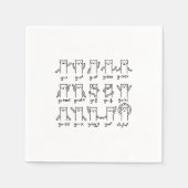 Funny Cat and Mathe, Cat and Algebra Lover, Funny  Serviette (Vorderseite)