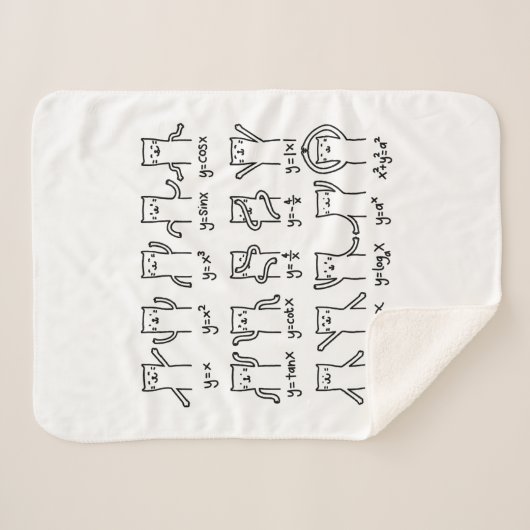 Funny Cat and Mathe, Cat and Algebra Lover, Funny  Sherpadecke (Vorderseite (Horizontal))