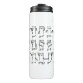 Funny Cat and Mathe, Cat and Algebra Lover, Funny Thermosbecher (Vorderseite)