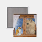 Funny Cat and Mouse Magnet (Vorderseite/Rückseite)