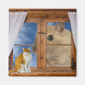 Funny Cat and Mouse Magnet (Vorne)