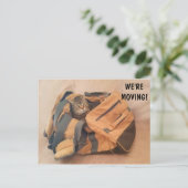 Funny Cat and Suitcase Moving Postcard Postkarte (Stehend Vorderseite)