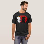 Funny Cat Angel Outside Devil Inside Comic Shirt (Vorne ganz)