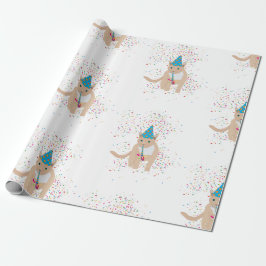 Funny Cat Animals mit Party Geschenkpapier