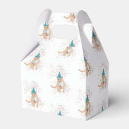 Funny Cat Animals mit Party Geschenkschachtel