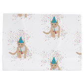 Funny Cat Animals mit Party Große Geschenktüte (Rückseite)