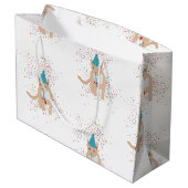 Funny Cat Animals mit Party Große Geschenktüte (Rückseite Schrägansicht)