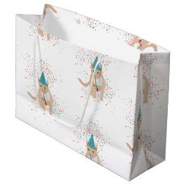 Funny Cat Animals mit Party Große Geschenktüte