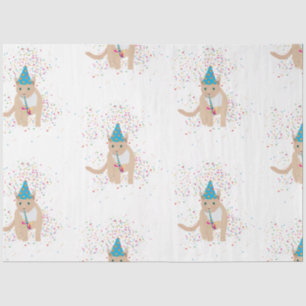 Funny Cat Animals mit Party Seidenpapier