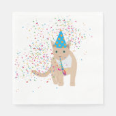 Funny Cat Animals mit Party Serviette (Vorderseite)