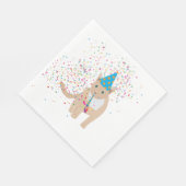 Funny Cat Animals mit Party Serviette (Ecke)