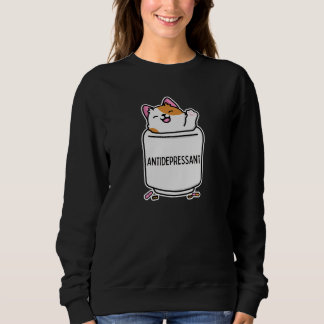 Funny Cat Antidepressive Med Box Sweatshirt
