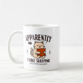 Funny Cat Apparently, I Like Sleeng  Kaffeetasse (Links)