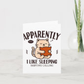 Funny Cat Apparently, I Like Sleeng  Karte (Vorderseite)