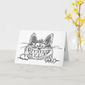 FUNNY CAT ART GEBURTSTAGSKARTEN KARTE (Gelbe Blume)