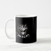Funny Cat Art Print Kaffeetasse (Links)