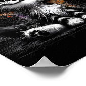 Funny Cat Art Print Poster (Ecke)