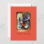 Funny Cat Artist Postkarte (Vorne/Hinten)