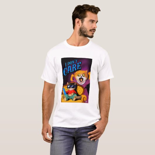 Funny Cat Artwork. T-Shirt (Vorne ganz)