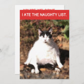 Funny Cat Ate Santa's Naughty List Weihnachten (Vorne/Hinten)