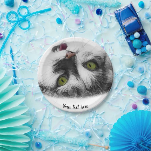 Funny Cat attraktiv Pappteller (Party)