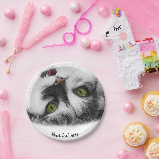 Funny Cat attraktiv Pappteller (Party)