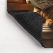 Funny Cat auf der Toilette | Quirky Bathroom Spaß Mousepad (Ecke)