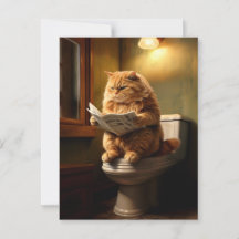 Funny Cat auf der Toilette | Quirky Bathroom Spaß