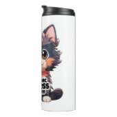 Funny cat Aufkleber Klassischer T - Shirt (5) Thermosbecher (Nach rechts gedreht)