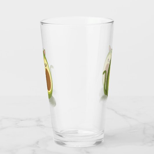 Funny Cat Avocado Niedlich Teen Graphic Trendy Ges Glas (Rechts)