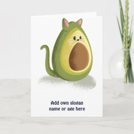 Funny Cat Avocado Niedlich Teen Graphic Trendy Ges Karte
