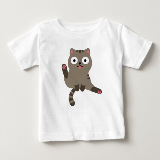 Funny Cat Baby T-shirt (Vorderseite)