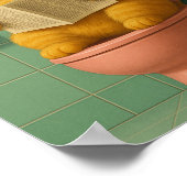 Funny Cat Bad Trendy Wall Art Poster (Ecke)