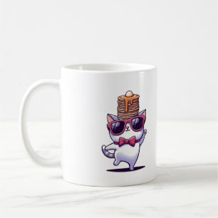 Funny Cat Balancing Pancstack Kaffeetasse