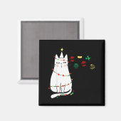 Funny Cat Ball Buster Christmas Humor Magnet (Vorderseite/Rückseite)