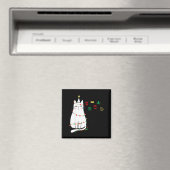 Funny Cat Ball Buster Christmas Humor Magnet (In Situ (Geschirrspüler))