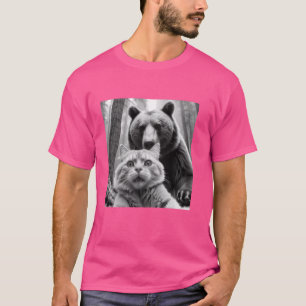 Funny Cat Bär die letzte Selfie T-Shirt