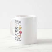 Funny Cat Baseball Girl It's Fine I'm Fine Everyth Kaffeetasse (Vorderseite Links)