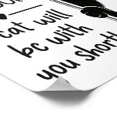 Funny Cat Bathroom Poster (Ecke)