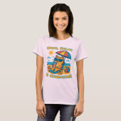 Funny Cat Beach T - Shirt - Paws, Relax & Sunbathe (Vorne ganz)