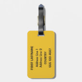 Funny Cat benutzerdefinierte Text- und Farbgepäcka Gepäckanhänger (Rückseite vertikal)