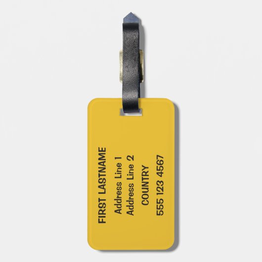 Funny Cat benutzerdefinierte Text- und Farbgepäcka Gepäckanhänger (Rückseite vertikal)